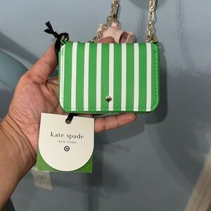 Kate Spade x Target Green/White Stripe Mini Crossbody Bag